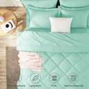 CozyLux Full Size Comforter Sets Mint Green - 7 Pieces Bed in a Bag Full, Luxury Soft Bed Set for All Seasons, Bedding Set with Down Alternative Comforter, Sheets, Pillowcases & Shams