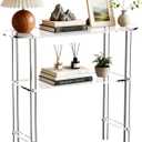 Acrylic Console Table Small, Oval Sofa Table for Living Room, Clear, 30.7'' x 11.8'' x 29.5''
