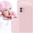 Vooii Compatible with iPhone 11 Case, Upgraded Liquid Silicone with [Flat Edges] [Camera Protection] [Soft Anti-Scratch Microfiber Lining] Phone Case for iPhone 11 6.1 inch - Sand Pink