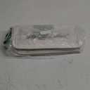 DULLEMELO 2-Pack Bathroom Baskets for Toilet, Small Storage Bins for Organizing Closets, Cabinets, Shelves, Canvas Fabric Storage Basket Bins With Leather Handles for Empty Gift Basket (White&Khaki) (Narrow-15"x6"x5.5")