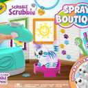 Crayola Scribble Scrubbie Pets Spray Boutique, Airbrush Art Set for Kids, DIY Crafts for Toddlers, Kids Toys, Gifts for Girls & Boys, Ages 3+