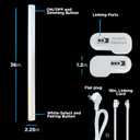 Enbrighten 36 inch Plug-in Under Cabinet Lights, 2386 Lumens, Five White Settings from (2700K-6500K), Full Range Dimmable, One-Touch Sync Control, Linkable Under Counter Lights for Kitchen 82788-T1
