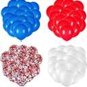 JOYYPOP 80Pcs Red White and Blue Latex Balloons with Confetti Balloons for 4th of July Decorations Independence Day Patriotic Anniversary
