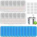 12+12+12 Pack Cat Fountain Replacement Filters Compatible with oneisall PWF-001 2L/67oz Stainless Steel Pet Water Fountain with 1 Hard Brush