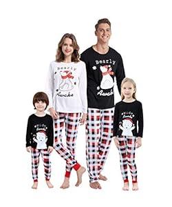 MyFav Matching Family Christmas Pajamas Set Soft Holiday Clothes Sleepwear Women XXL