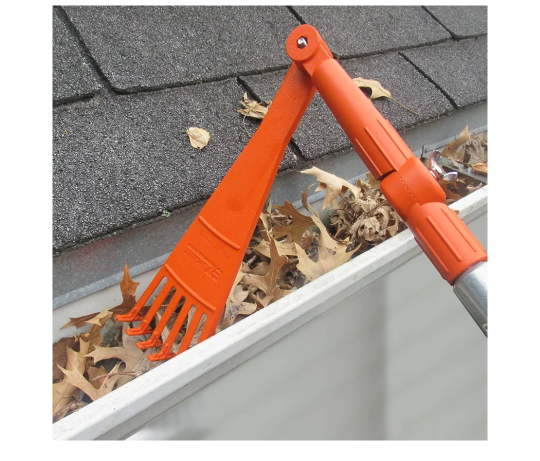 EZ Smart Mini Rake Head – Gutter Rake Tool for Removing Leaves & Debris from Roofs, Gutters & Hard-to-Reach Areas – Fits Standard Acme Thread & Recommended EZ Smart Pole (Not Included)