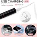 Heated Eyelash Curler, 10s Fast Heating 3 Temp Settings, Eye Lash Curler Heat with with 3 Kind of Detachable Brush Head Covers, No Lashes Damage, Natural Curling 24H for Women - Black