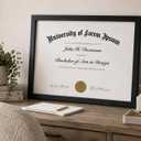 Americanflat 8.5x11 Diploma Frame with Shatter-Resistant Glass - Document Frames with Engineered Wood - Legacy Collection - Certificate Frame for Tabletop and Wall Display - Black