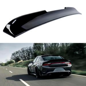 Rooftop Rear Spoiler Compatible with 2015-2023 Dodge Charger, Gloss Black V Style Wing Fits for 15-23 GT Pursuit R/T SRT SRT8 SXT Scat Pack SE Daytona Hellcat