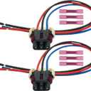 2 Pcs 3 Wires Front Turn Signal Lights Wiring Harness Connector Pigtail Plug for Freightliner Cascadia 2008-2017 for Columbia M2 Replaced OE# A0651907007