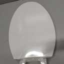 Elongated Toilet Seat, 18.5 Soft/Slow Close Oval (Oblong) Toilet Seat for Elongated Toilets, No-Slam Quiet-Close Lid, Easy-to-Install & Clean, Durable Never-Loosen White Plastic Seat
