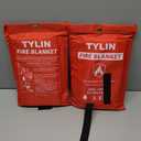 TYLIN Emergency Fire Blanket for Home & Kitchen 40” x 40” - 2 Pack, High Heat Resistant Fire Suppression Blankets for Home Safety, Kitchen, and Camping Fiberglass Welding (2)