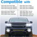 All Lights Mod 6 High Mod for Chevy Silverado 1500 Tahoe Equinox Suburban, GMC Yukon Terrain Sierra 1500, Buick Envision Fog/Low Beams on When High Beams on, Fog Light Always on Plug and Play Module