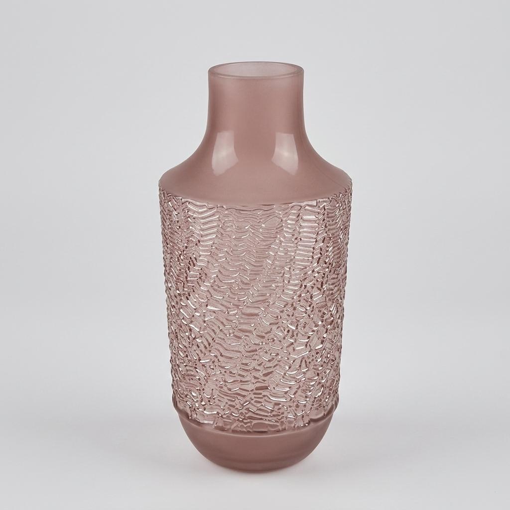 Bambeco Pink Glass Vase 6x13