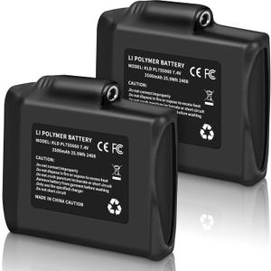 7.4V 3500mAh Lithium Polymer Batteries - 2pcs Rechargeable Li-Polymer Batteries for Heated Gloves Socks Hats Jacks. Support 3.5mm Female DC Jack, Suitable for Skiing, Hunting, Hiking