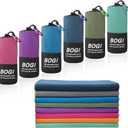 BOGI Microfiber Travel Sports Towel-Quick Dry Travel Soft Lightweight Absorbent Compact Sports Towel for Camping Gym Beach Bath Yoga Swimming Backpacking (L:60''x30''+16''x16''-Mint)