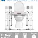 HOMLAND Raised Toilet Seat with Handles, Toilet Seat Riser for Seniors with Adjustable Height & Width, 400lb Handicap Elevated Toilet Seat for Elderly, Pregnant, Fit Any Toilet