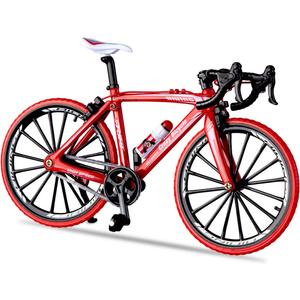 1:8 Scale Die-Cast Alloy Mini BMX Mountain Bike Finger Bicycle Model Toy Desktop Decoration Crafts for Cycling Lovers Bike Racers Athletes Children Boys and Girls (Red)