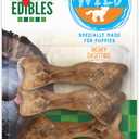 Nylabone Healthy Edibles WILD Natural Long-Lasting Turkey Flavor Bone Chew Treats for Dogs, Small/Regular (4 Count) (2.8 Ounce (Pack of 1))