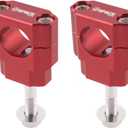 Universal Dirt Bike Handlebar Mounts- Motorcycle Handlebar Riser Mounting Kit 1-1/8" Red