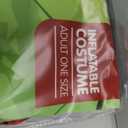 Spooktacular Creations Adult Inflatable Dinosaur Costume, Riding a Raptor, Printing T-rex Air Blow-ups with Light Eyes (Red)