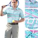 uideazone Mens Polo Shirts Short Sleeve Dry Fit 3D Print Moisture Wicking Funny Golf Shirt (XX-Large, Ethnic#1)