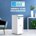 Vellgoo 70 Pint Energy Star Dehumidifier for Basement with Drain Hose, 4,800 Sq.Ft DryTank Dehumidifiers for Home Large Room, Intelligent Humidity Control White