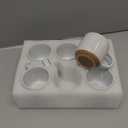 famiware Coffee Mugs for 6, 13 oz Mug Set, Dringking Cup with Handle for Coffee, Tea, Cocoa, Milk, Milkyway serise, Ligth Gray