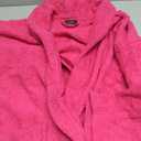 Women Hooded 100% Cotton Terry Bathrobe, Soft Absorbent Quick Dry Robe for Spa, Shower & Home Wear Size M