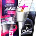 Defenslim Screen Protector for iPhone 15 Pro Max (2Pack), Easy Auto-Align Install Kit, 6.7" Tempered Glass, 9H Hardness, Ultra HD Clear, Case Friendly, EasyShield