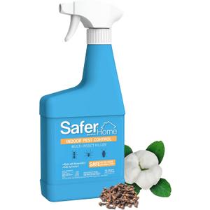Safer Brand Safer Home SH110 Indoor Ant, Fly, Roach, Spider, Silverfish & Flea Killer Ready-to-Use Spray  Made with Natural Oils  24 fl oz, Blue Safer Brand Safer Home SH110 Indoor Ant, Fly, Roach, Spider, Silverfish & Flea Killer Ready-to-Use Spray  Made with Natural Oils  24 fl oz, Blue