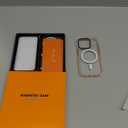 SAKUULO Magnetic Case for iPhone 16 Pro Max Compatible with Magsafe, Bling Laser Iridescent Florescent Crystal Sparkly Luxury Shockproof Protective Cover for Women Men, Gold