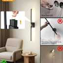 Battery Operated Wall Sconces Set of 2: 10000mAh Rechargeable Wall Lights, Easy Install 360 Rotate 3000K-6000K LED Wireless Wall Light Decor for Bedroom Living Room Hallway Picture Lighting Gallery