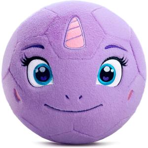 VangeBow Silent Indoor Soccer Balls for Toddlers 1-3, Inflatable Soft Plush Baby Toddler Soccer Ball Toys Gifts for Kid 3-5 Year Old Girl Boy First Birthday Gift (Unicorn, Pump Include)