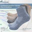 Diabetic Socks for Women Men,5 Pairs Non Binding Diabetic Ankle Wide Stretchy Loose Seamless Socks 7-9 9-11 (Large, Black/White/Grey)