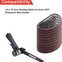 Sanding Belts Fits for Astro Pneumatic Tool Pulley Assembly, 1/2" x 18" Belt Sander Sanding Belts for Belt Sander Knife Sharpening Woodworking Metal Polishing-60 PCS