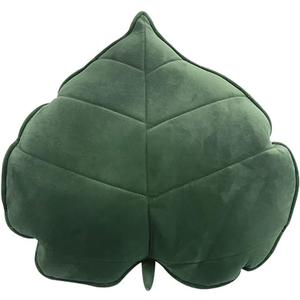 Teieas Leaf Throw Pillows Cute Novelty Plant Plush Cushion Backrest Pillow Home Decoration for Car, Bedroom, Sofa, Couch, Living Room, 19.7in/50CM
