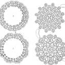 8 Pcs Metal Die Cuts Set, Round Lace Flower Border Cutting Dies Cut Stencils for Card Making Template Scrapbooking Photo Album Decorative Embossing Paper Dies for DIY Stamps Cards Making Craft Dies