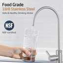 KES Drinking Water Faucet, Water Filter Reverse Osmosis Faucet for Kitchen Sink RO Faucets for Reverse Osmosis Systems 18/8 Stainless Steel Brushed Finish, Z504CLFF18-BS