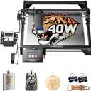 Longer RAY5 40W Laser Engraver Offers 24,000 mm/min Speed with air Assist, 3.5" Touchscreen, and Offline app Control for Precise Engraving on Multiple Materials. Class 4.