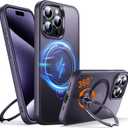 Chicfun 360 O-Ring MagStander for iPhone 16 Case with Magnetic Kickstand Ring Holder [Compatible with MagSafe][360Rotate Stand Ring][Military Shockproof] Magnet iPhone 16 Phone Cover Matte Green