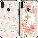 2 Pack Cartoon Floral Phone Case for Gabb Phone 4 6.1",Cute Kawaii Flower Collage Pattern Cases Aesthetic Design,Black TPU Bumper Protective Cover for Girls Women
