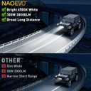 NAOEVO 12 Inch LED Light Bar, 300W 30000LM LED Offroad/Driving/Fog Lights with Wiring Harness Kit, Spot Flood Work Lights for Truck UTV ATV Golf Cart Boat, 1 Pc (White)