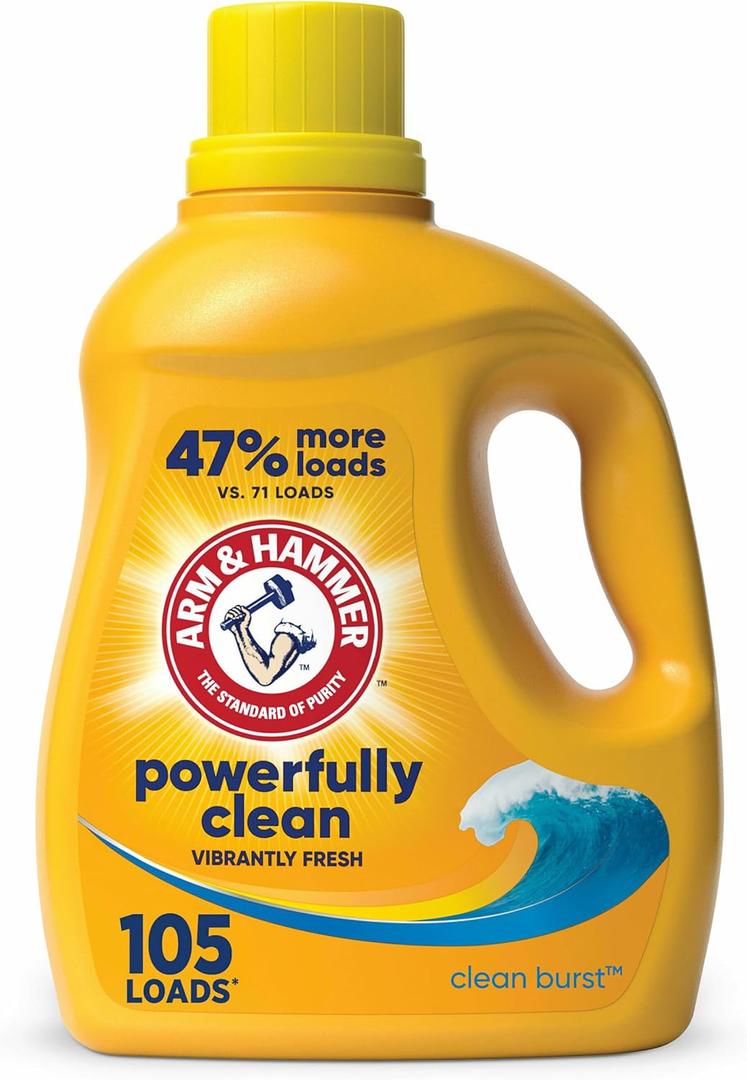 ARM & HAMMER Clean Burst, 105 Loads Liquid Laundry Detergent, 105 fl oz