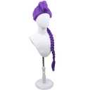 Long Purple Braid Wig Purple Braid Wigs for Kids Cartoon Movie Halloween Cosplay Costume Animie Wigs