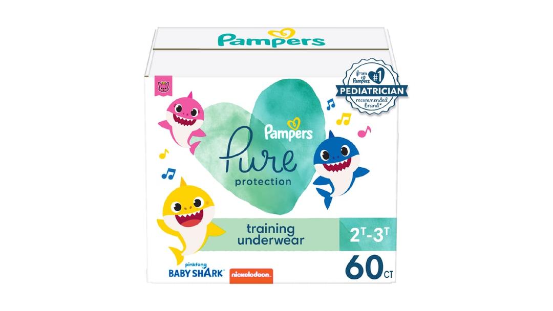 Pampers Pure Pants 4T5T 80 Training Underwear (2 x 40 Count with Sensitive Water Based Baby Wipes)