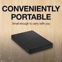 Seagate Portable 1TB External Hard Drive HDD  USB 3.0 for PC, Mac, PlayStation, & Xbox, 1-Year Rescue Service (STGX1000400) , Black