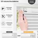Lazblinds TDBU Cellular Shades, 35" W X 64" H, White