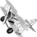Vintage Airplane Model Iron Metal Airplane Model Silver Retro Aircraft Desktop Ornament Aircraft Prop for Home Office Cafe Bar Living Room Decor Birthday Gift