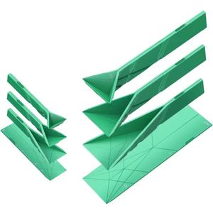 POLYGONS FLAT 3-IN-1 FOLDING MEASURING SPOONS | 2 Spoons with 6 Different Sizes (Green)